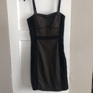 Black Sheet Nude Zsa Sheath Dress